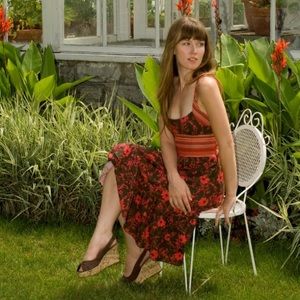 Red floral dress by free people size 2 8 boho